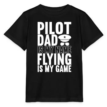 Pilot Airplane - Stanley/Stella MINI CREATOR Kids’ T-Shirt - black - Front - Mikhail (115cm)