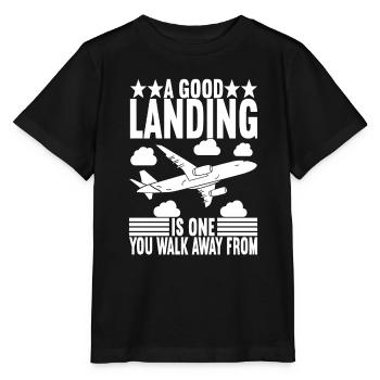 Pilot Airplane - Stanley/Stella MINI CREATOR Kids’ T-Shirt - black - Front - Mikhail (115cm)