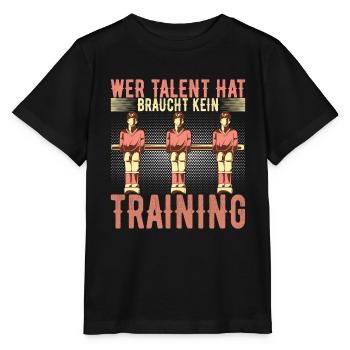 Tischfussball Tischkicker - Stanley/Stella Kinder T-Shirt MINI CREATOR  - Schwarz - Vorne - Mikhail (115cm)