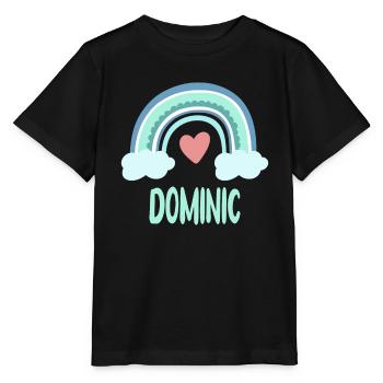 Dominic Name Rainbow Baby - Stanley/Stella MINI CREATOR Kids’ T-Shirt - black - Front - Mikhail (115cm)