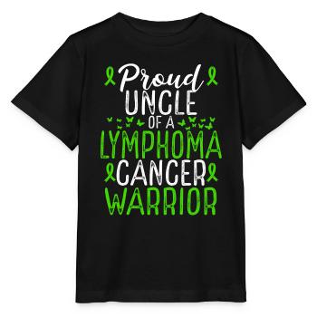 Lymphoma Cancer Awareness Movement Uncle Ribbon - Stanley/Stella Kinder T-Shirt MINI CREATOR  - Schwarz - Vorne - Mikhail (115cm)