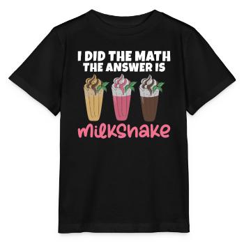 Ich liebe Milchshakes Milchshake Geschenk - Stanley/Stella Kinder T-Shirt MINI CREATOR  - Schwarz - Vorne - Mikhail (115cm)