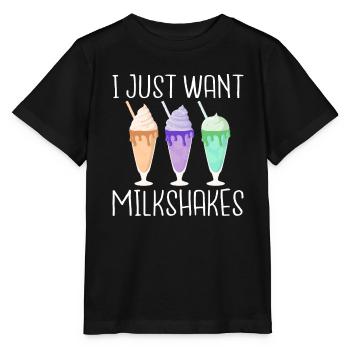 Ich liebe Milchshakes Milchshake Geschenk - Stanley/Stella Kinder T-Shirt MINI CREATOR  - Schwarz - Vorne - Mikhail (115cm)