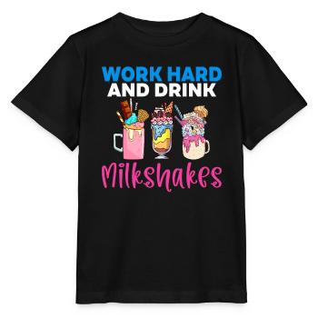 Ich liebe Milchshakes Milchshake Geschenk - Stanley/Stella Kinder T-Shirt MINI CREATOR  - Schwarz - Vorne - Mikhail (115cm)
