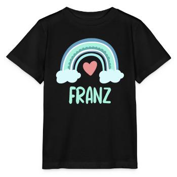 Franz Name Rainbow Baby - Stanley/Stella MINI CREATOR Kids’ T-Shirt - black - Front - Mikhail (115cm)