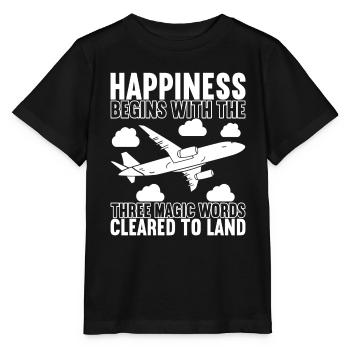 Pilot Airplane - Stanley/Stella MINI CREATOR Kids’ T-Shirt - black - Front - Mikhail (115cm)