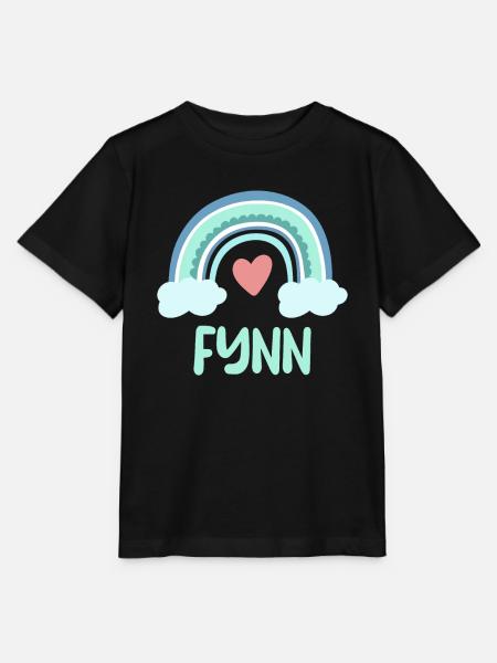 Fynn Name Regenbogen Baby - Stanley/Stella Kinder T-Shirt MINI CREATOR  - Schwarz