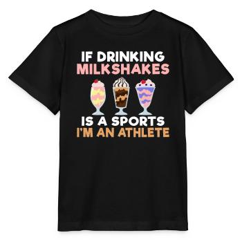 I love Milkshakes Milkshake Gift - Stanley/Stella MINI CREATOR Kids’ T-Shirt - black - Front - Mikhail (115cm)