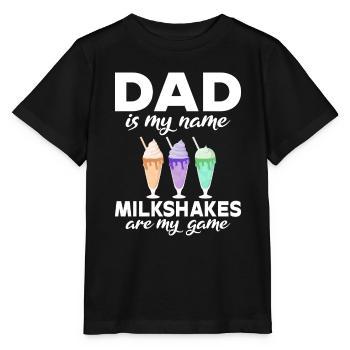 I love Milkshakes Milkshake Gift - Stanley/Stella MINI CREATOR Kids’ T-Shirt - black - Front - Mikhail (115cm)