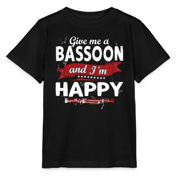 Holzblasinstrument Musik Bassoonist - Stanley/Stella Kinder T-Shirt MINI CREATOR  - Schwarz - Vorne - Mikhail (115cm)