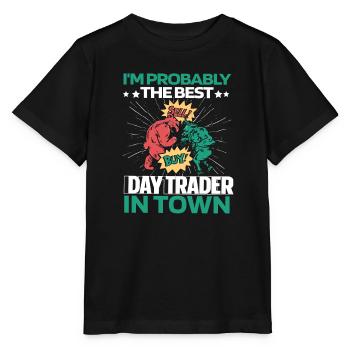 Day Trading Day Trader Taurus Bear - Stanley/Stella MINI CREATOR Kids’ T-Shirt - black - Front - Mikhail (115cm)