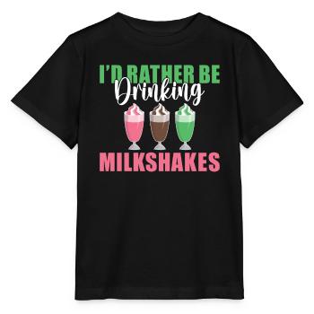Ich liebe Milchshakes Milchshake Geschenk - Stanley/Stella Kinder T-Shirt MINI CREATOR  - Schwarz - Vorne - Mikhail (115cm)