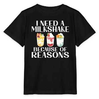 Ich liebe Milchshakes Milchshake Geschenk - Stanley/Stella Kinder T-Shirt MINI CREATOR  - Schwarz - Vorne - Mikhail (115cm)