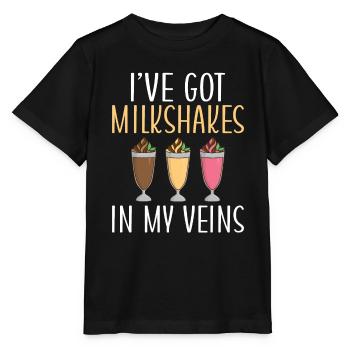I love Milkshakes Milkshake Gift - Stanley/Stella MINI CREATOR Kids’ T-Shirt - black - Front - Mikhail (115cm)