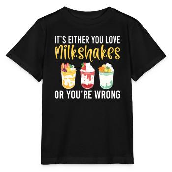 Ich liebe Milchshakes Milchshake Geschenk - Stanley/Stella Kinder T-Shirt MINI CREATOR  - Schwarz - Vorne - Mikhail (115cm)