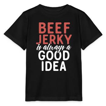 Beef Jerky Gift Beef Jerky Lover - Stanley/Stella MINI CREATOR Kids’ T-Shirt - black - Front - Mikhail (115cm)