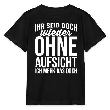 Ihr Seid Doch Wieder Ohne Aufsicht - Stanley/Stella Kinder T-Shirt MINI CREATOR  - Schwarz - Vorne - Mikhail (115cm)