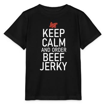 Beef Jerky Gift Beef Jerky Lover - Stanley/Stella MINI CREATOR Kids’ T-Shirt - black - Front - Mikhail (115cm)