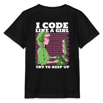Developer Coder Programmer - Stanley/Stella MINI CREATOR Kids’ T-Shirt - black - Front - Mikhail (115cm)