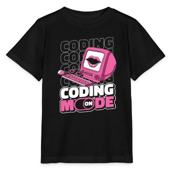 Developer Coder Programmer Mode On - Stanley/Stella MINI CREATOR Kids’ T-Shirt - black - Front - Mikhail (115cm)