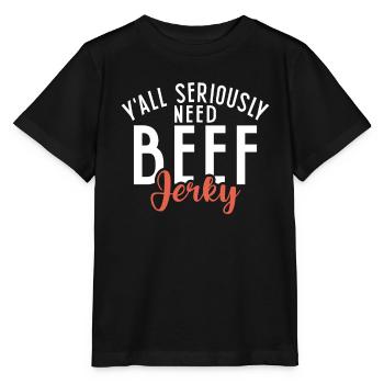 Beef Jerky Gift Beef Jerky Lover - Stanley/Stella MINI CREATOR Kids’ T-Shirt - black - Front - Mikhail (115cm)