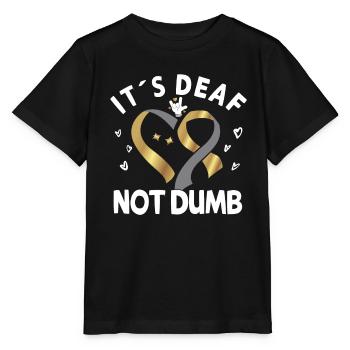 Deaf hearing impaired - Stanley/Stella MINI CREATOR Kids’ T-Shirt - black - Front - Mikhail (115cm)