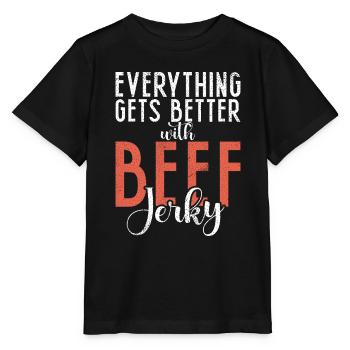 Beef Jerky Gift Beef Jerky Lover - Stanley/Stella MINI CREATOR Kids’ T-Shirt - black - Front - Mikhail (115cm)