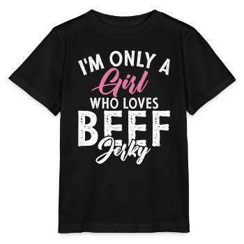 Beef Jerky Gift Beef Jerky Lover - Stanley/Stella MINI CREATOR Kids’ T-Shirt - black - Front - Mikhail (115cm)