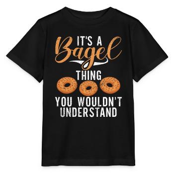 Cadeaux Bagel Bagel Lover - T-shirt bio MINI CREATOR Stanley/Stella Enfant - noir - Devant - Mikhail (115cm)