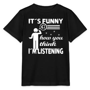 Schwerhörig Gehörlosen Gebärtensprache - Stanley/Stella Kinder T-Shirt MINI CREATOR  - Schwarz - Vorne - Mikhail (115cm)