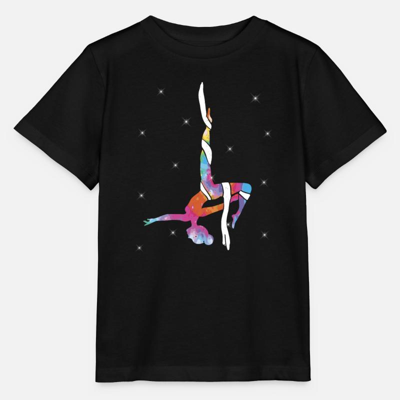 Acrobatie aérienne sur soie Cirque Acrobatique - T-shirt bio MINI CREATOR Stanley/Stella Enfant - noir