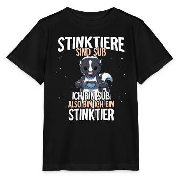 Stinktiere Sind Süß Stinktier - Stanley/Stella Kinder T-Shirt MINI CREATOR  - Schwarz - Vorne - Mikhail (115cm)