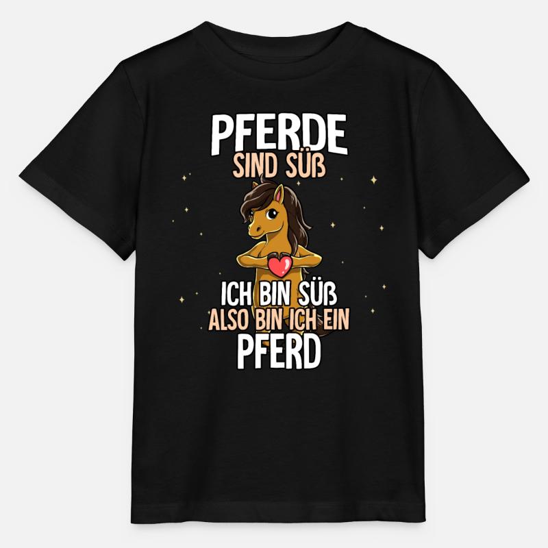 Pferde Sind Süß Pferd - Stanley/Stella Kinder T-Shirt MINI CREATOR  - Schwarz