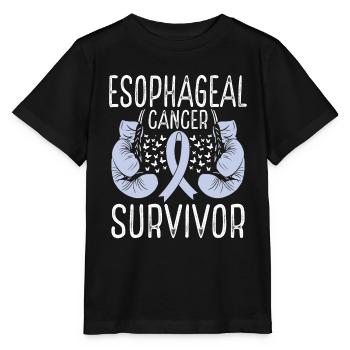 Esophageal Cancer Survivor Awareness Ribbon Gloves - Stanley/Stella MINI CREATOR Kids’ T-Shirt - black - Front - Mikhail (115cm)