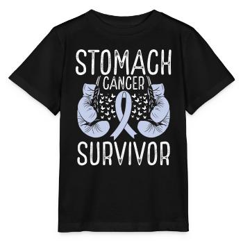 Stomach Cancer Survivor Awareness Ribbon Gloves - Stanley/Stella MINI CREATOR Kids’ T-Shirt - black - Front - Mikhail (115cm)