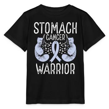 Stomach Cancer Warrior Awareness Ribbon Gloves - Stanley/Stella MINI CREATOR Kids’ T-Shirt - black - Front - Mikhail (115cm)