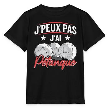 Ich habe Petanque - Stanley/Stella Kinder T-Shirt MINI CREATOR  - Schwarz - Vorne - Mikhail (115cm)