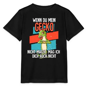 Wenn Du Mein Gecko - Stanley/Stella Kinder T-Shirt MINI CREATOR  - Schwarz - Vorne - Mikhail (115cm)