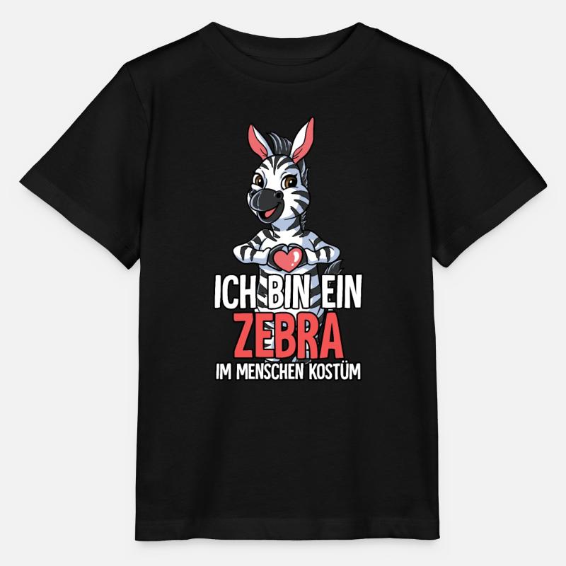 Ich Bin Ein Zebra - Stanley/Stella Kinder T-Shirt MINI CREATOR  - Schwarz