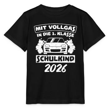 Mit Vollgas in die 1. Klasse, Schulkind 2026 - - Stanley/Stella Kinder T-Shirt MINI CREATOR  - Schwarz - Vorne - Mikhail (115cm)