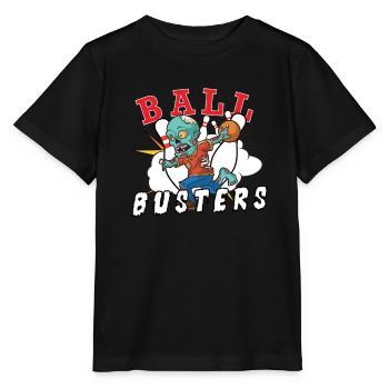 Drôle de Bowling Team Bowler Strike Zombie - T-shirt bio MINI CREATOR Stanley/Stella Enfant - noir - Devant - Mikhail (115cm)
