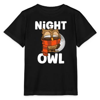 Hibou Mignon Hibou Hibou Amoureux Maman Hibou - T-shirt bio MINI CREATOR Stanley/Stella Enfant - noir - Devant - Mikhail (115cm)