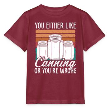 Canning Season Homesteading Food Canner - Stanley/Stella MINI CREATOR Kids’ T-Shirt - burgundy - Front - Kain (125cm)