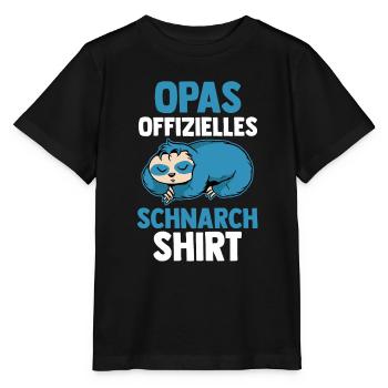 Koala Papa's Official Snoring - Stanley/Stella MINI CREATOR Kids’ T-Shirt - black - Front - Mikhail (115cm)