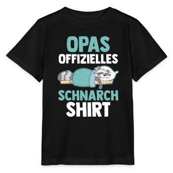 Raccoon Papa's Official Snoring - Stanley/Stella MINI CREATOR Kids’ T-Shirt - black - Front - Mikhail (115cm)