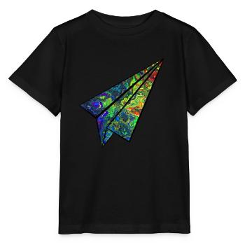 Avions en papier colorés - T-shirt bio MINI CREATOR Stanley/Stella Enfant - noir - Devant - Mikhail (115cm)