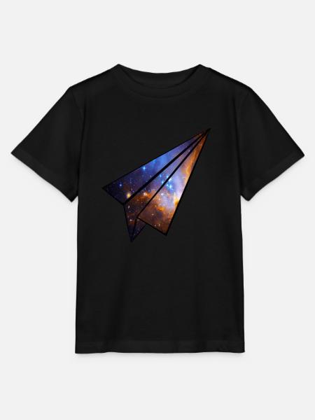 Papierflieger Universum - Stanley/Stella Kinder T-Shirt MINI CREATOR - Schwarz