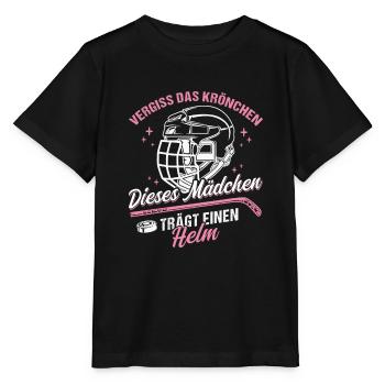 Eishockey Mädchen Vergiss das Krönchen - Stanley/Stella Kinder T-Shirt MINI CREATOR  - Schwarz - Vorne - Mikhail (115cm)