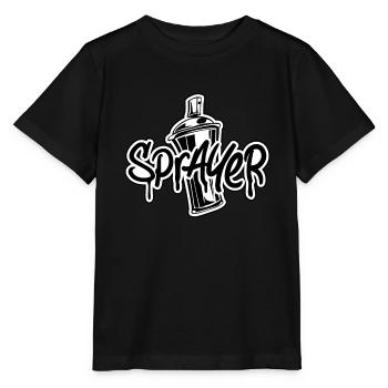 Spray Can Sprayer Artist Street Art - T-shirt bio MINI CREATOR Stanley/Stella Enfant - noir - Devant - Mikhail (115cm)