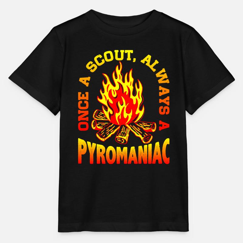 Once A Scout, Always A Pyromaniac 21 - Stanley/Stella MINI CREATOR Kids’ T-Shirt - black